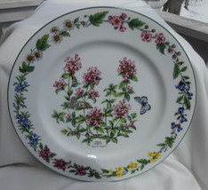 Royal Worcester Herbs Chop Service Plate Platter Green Trim Wild Thyme 12 1/8&quot; - £46.84 GBP