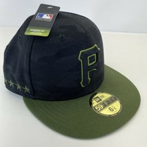 Pittsburgh Pirates New Era  Memorial Day On-Field 59FIFTY Fitted Hat 6 7/8 - £22.95 GBP