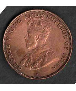 HONG  KONG  1926 Fine Bronze  Smooth  Round Coin 1 Cent  KM # 16 George V - $66.52 MXN