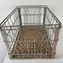 Iowana Dairy Vintage Rectangular Metal Milk Crate 18.5x12.5x11" - $24.22