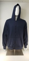 Full-Zip Hoodie Fleece Jacket Long Sleeve Sweatshirt  Blue Large  SKU #0... - £26.88 GBP