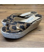 Jimmy Choo Dovina Leapord Print Platform Wedge Slide Sandals Size 35 US 4.5 - $135.68 CAD