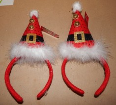 Christmas Headbands 2 Each Be Jolly Holiday Funny Santa Hat 151H - $85.47 MXN