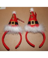 Christmas Headbands 2 Each Be Jolly Holiday Funny Santa Hat 151H - €3,90 EUR
