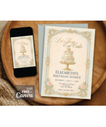 Editable Marie Antoinette Birthday Invitation: Vintage Rococo Let Them E... - $91.03 MXN