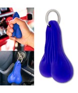 4-1/4&quot; Blue Foam Car Truck Squishy Stress Reliever Nutz Ball Balls Keychain - $10.89