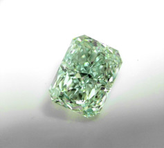 Rare Green Diamond - 0.43ct Natural Loose Fancy green Color GIA SI1 Radiant - £8,882.60 GBP