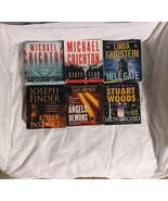 Lot 6 Thriller Mystery Crichton Stuart Woods Dan Brown Joseph Finder Fai... - $11.88