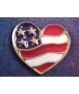 Avon Lapel Pin Heart of America USA Flag Brooch Patriotic New in Box - £5.47 GBP