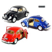 New 3 Pc Set: 1967 Volkswagen Classical Beetle Vw Diecast Model 1:24 Gift Kids - $67.96