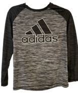 Adidas Boys Ragland 3/4 Sleeve Grey Athletic Top Size M (10-12) - €12,30 EUR