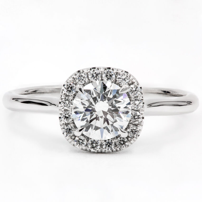 2.00CT Round Forever One Moissanite Diamond Ring 14K White Gold - £1,257.41 GBP