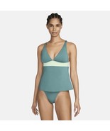 Nike Swim Tankini Top Adjustable Straps Green Colorblock Athletic Swimsu... - €29,95 EUR