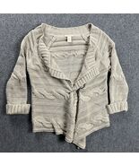 White + Warren Cardigan Womens Small Beige Knit Sweater 100% Cotton Adults - $41.86 CAD