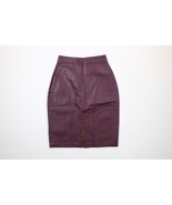 Vintage 90s Streetwear Womens Size 10 Distressed Leather Pencil Skirt Pu... - $1,113.26 MXN