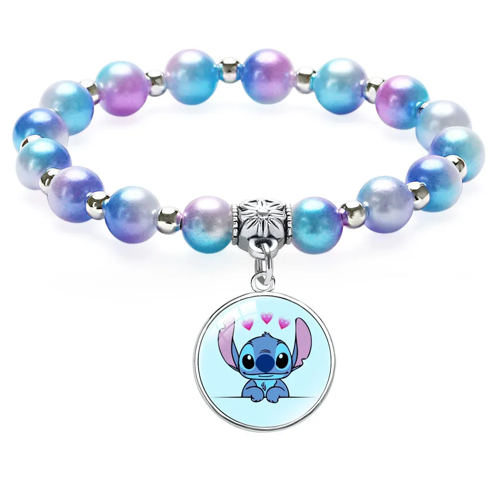 Anime Figures Disney Stitch Bracelet Cartoon Lilo Stitch Print Cute Chil... - $65.00 MXN