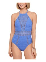 $40 SALT + COVE Stretch High Neck Lined Crochet Tie One Piece Size Small - £24.12 GBP