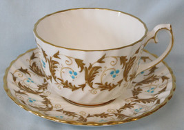 Gladstone Cup &amp; Saucer 6183 Gold Scroll - $45.43