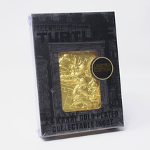 Teenage Mutant Ninja Turtles Metal Card 24k Gold Plated Ingot Official TMNT - £27.07 GBP