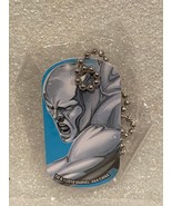 1 3/4&quot; X 1&quot; Marvel Silver Surfer Thin Metal Dog Tag w/12&quot; Chain Necklace... - $10.96 CAD