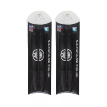 2pk NFL Las Vegas Raiders Football Official Team Merch Fan Grip Pen Black Ink - £11.15 GBP