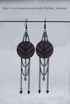 Purple Ladgerda shield earrings / Pendientes escudo Ladgerda color morado - £39.89 GBP