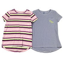 Old Navy Girls Large 10/12 Lot of Two Multi-Color Stripe Softest Tee Shirts - $14.99