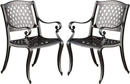 Christopher Knight Home Hallandale Outdoor Cast Aluminum Chairs, 2-Pcs Set, - £183.97 GBP
