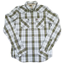 Hollister California Men&#39;s Size M Pearl Snap Buttons Plaid Long Sleeve S... - $17.07