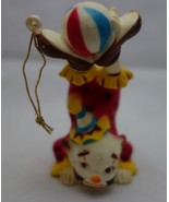 Clown Ornament on Hands with Ball on Feet Resin - Made in Hong Kong - £13.53 GBP