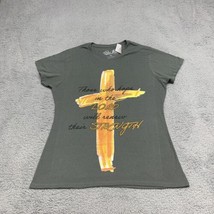 Take That T-Shirt Unisex Large Green Renew Strength Religion Gold Cross - £9.00 GBP