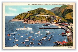 Boats in Avalon Bay Santa Catalina Island CA UNP Linen Postcard G20 - £2.29 GBP