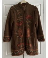 Vintage Artisan Brown Wool Mohair Coat Cardigan Rare Eye Catching Paisle... - €61,83 EUR
