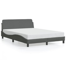 Bed Frame "Dover" Dark Gray 53.9"x74.8" Fabric - $5,820.82 MXN