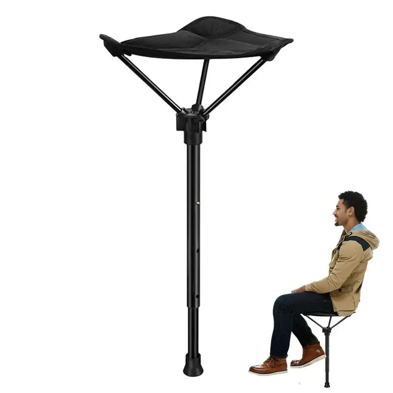 One Leg Camping Stool Portable Retractable Stool Adjustable Outdoor Furniture - £24.36 GBP+