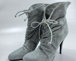 ALDO Slouch Boots Ankle Booties Grey Suede Hippie Grunge Hip Stiletto Hi... - $19.79