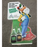 Vintage Disney 1987 advertising Goofy cardboard cut out Green sweep 60” - $3,198.66 MXN