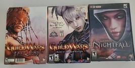 Lot of 3 - Guild Wars PC Games, Factions, Nightfall, Game of the Year,Eye of the - £10.38 GBP