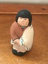 Estate Small Painted Clay South American Person Pottery Figurine – 2 and... - £9.02 GBP