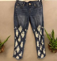 True Religion STARR Crop Capri Straight Skinny Jeans Womens Size 26 Low ... - $39.59