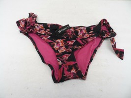 Adore Me Women&#39;s Bikini Bottom Panty 07134 Black Pink Floral Size Small - $4.74