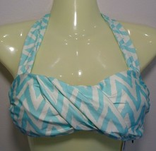 Antonio Melani Size Small Molded Soft Cups Seaglass Chevron New Bikini Top - £54.60 GBP