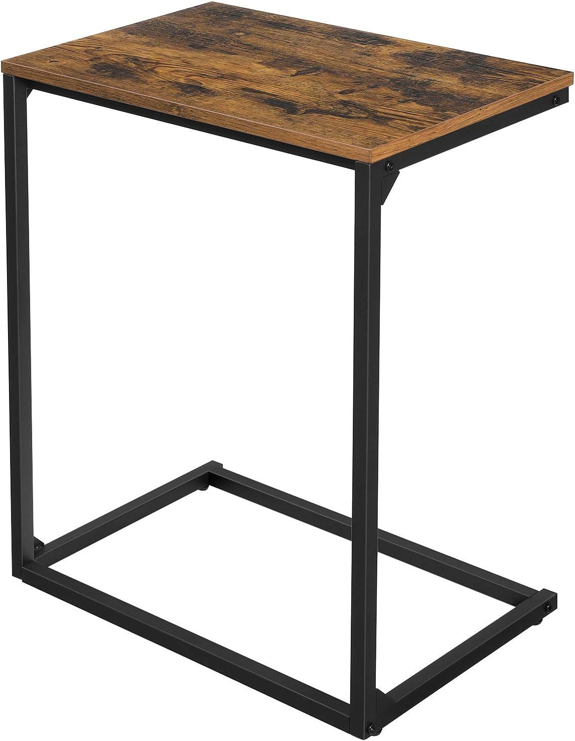 Vasagle Industrial Style, Rustic Brown Black, 21 Point 7 Inch C Shaped End Table - $43.94