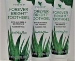 3 Pack FOREVER BRIGHT TOOTHGEL Forever Living Aloe Vera Bee Propolis No ... - $33.49