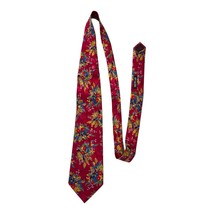 Santo Stefano Made in Italy Silk Tie Red Floral Vintage 90s 56” - $19.80