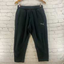 Puma Sweatpants Black Mens Sz S Drawstring Waist Athletic Wear - $19.79