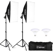 Photography Studio 2Pcs Soft Box Light Stand Continuous Lighting Kit Dif... - £71.93 GBP