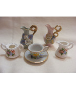 Vintage Porcelain Japan Miniature Pitcher Lot of 5 - $24.74