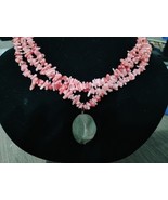 925 Sterling Silver Multi-strand Coral Jasper Adjustable 18 In Necklace - $70.15 CAD