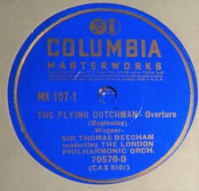 12&quot; Thomas Beecham LPHO 78 RPM Set MX 107 WAGNER  Flying Dutchman Overtu... - £8.59 GBP